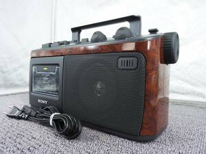 SONY Sony * radio cassette recorder CFM-A50 wood grain radio-cassette viewing has confirmed * junk [ control NNR1652]