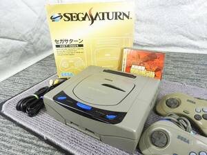 SEGA セガ★SS セガサターン 本体 灰色の初期版 前期型 HST-3200 すぐ遊べるセット 箱付き★動作品「管理№NR1658」