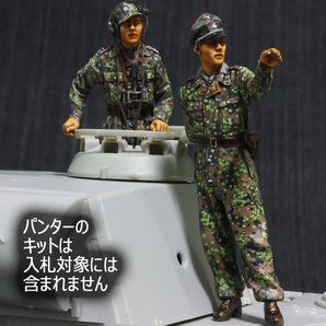 1/35 ドイツ SS 戦車 兵 春夏迷彩カバーオールの中尉と曹長【2体セット】【完成品】【アルパイン タミヤ複合】戦車_24_May-01の画像2