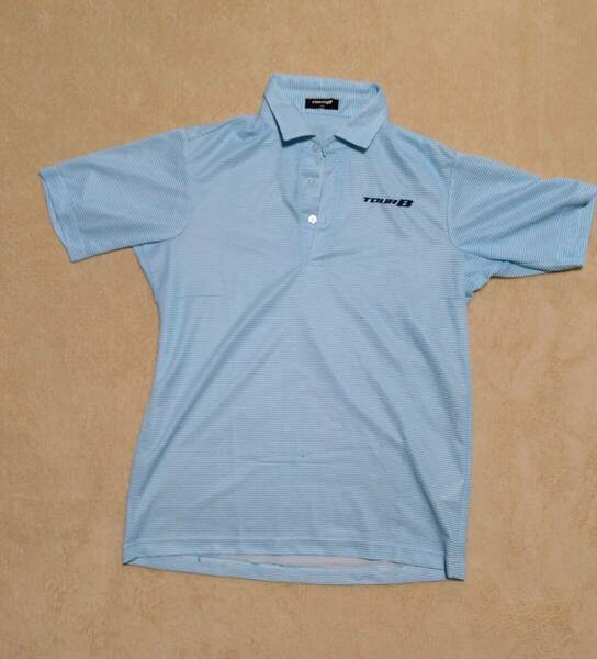 BS シャツ M ブリジストン 半袖 ポロシャツ ブルー系 ゴルフウェア メンズ