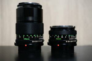 キャノン Canon FD 135mm F2.8 + FD 50mm F1.8 2本セット　中古品