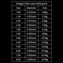 HENGJIA ナイロンライン 1.0号 100m 赤 1個 釣糸 道糸_画像4