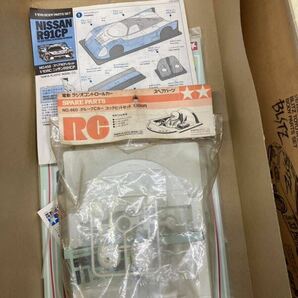 タミヤ 1/10電動RCカースペアパーツNO.458 ニッサンR91CP（92デイトナ優勝車） スペアボディNO.460グループCカーコックピットセット付きの画像5