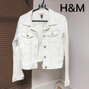 H&M デニムジャケット Gジャン　ホワイト