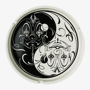 MISTER CARTOON X RVCA ASHTRAY WHITE ONE SIZE ミスターカートゥーン ルーカ アッシュトレイ ホワイト ブラック コラボ 灰皿 白 黒 陰陽