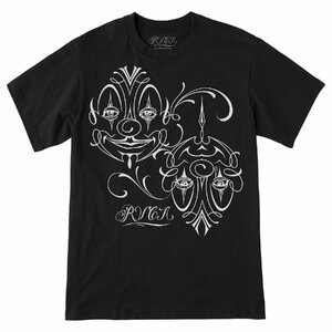 MISTER CARTOON X RVCA BALANCE CLOWNS TEE BLACK L ミスターカートゥーン ルーカ バランス クラウン ピエロ Tシャツ ブラック コラボ 黒