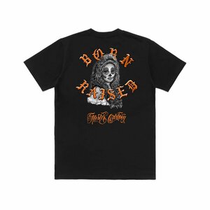 MISTER CARTOON BORN RAISED MUERTA TEE BLACK M ミスターカートゥーン ボーンアンドレイズド ムエルタ Tシャツ ブラック コラボ 黒 半袖