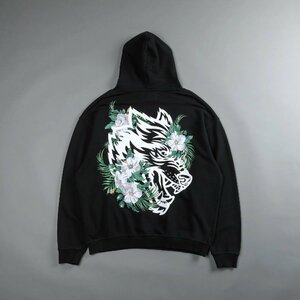 Darc Sport OHANA NATIVE WOLF PIERCE HOODIE BLACK M ダルクスポーツ オハナ ネイティブ ウルフ ピアス フーディー パーカー ブラック 黒