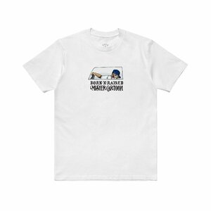 MISTER CARTOON BORN X RAISED CRUISER TEE WHITE XL ミスターカートゥーン ボーンアンドレイズド クルーザー Tシャツ ホワイト コラボ 白