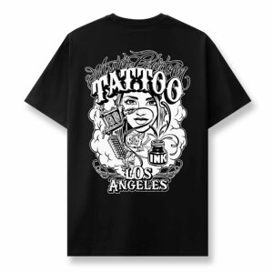 MISTER CARTOON TOONS MART TATTOO INK TEE LA BLACK L ミスターカートゥーン タトゥー インク Tシャツ ブラック ロサンゼルス クラウン 黒