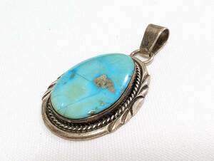  Native American n*i-* sill go/E.SILAGO* largish turquoise * less .. pendant top 