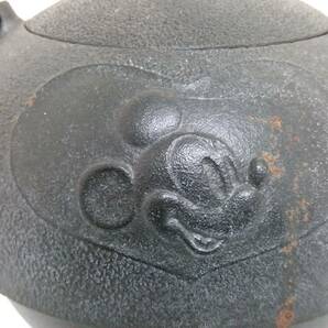 【USED品】Disney ディズニー ミッキーマウス&ミニーマウスデザイン 茶釜/茶道具/湯沸かし/茶の湯/約22×19×21cm/重量約2.7kg/8-ZHG24の画像3
