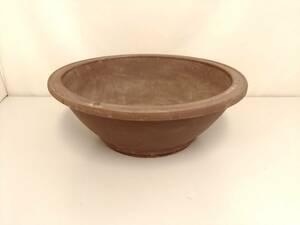 [.. soup ].. made . China old pot / bonsai pot / main . pot / tray vessel / circle pot / plant pot / light pot / diameter approximately 44cm/ height approximately 16cm/ weight approximately 5kg/ floor between decoration /124-ZNA20