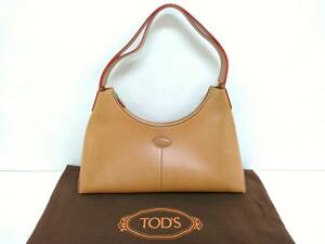 [USED товар ]TOD'S Tod's натуральная кожа сумка на плечо / плечо ../ портфель / Brown / примерно 23×37×12cm/ держать рука примерно 44cm/ сумка для хранения имеется /10-06KO051508