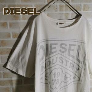 DIESEL ディーゼル Tシャツ 半袖 白 ワンポイント ロゴ
