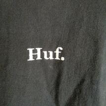 ハフ HUF Tシャツ 半袖 黒 センター ロゴ 刺繍_画像4