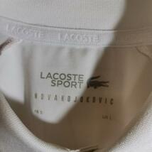 LACOSTE ラコステ ポロシャツ 半袖 総柄 白 赤 スポーツ_画像5
