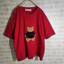 BURBERRY 90s Tシャツ 半袖 赤 クマ ポーランド製_画像2