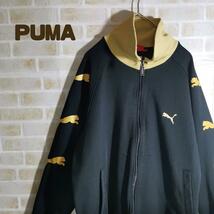 プーマ PUMA トラック ジャケット ジャージ 黒 アーム ロゴ_画像1