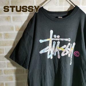 STUSSY ステューシー Tシャツ 半袖 黒 ショーン フォント