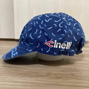 送料無料★正規 チネリ Cinelli イタリア製 サイクルキャップ/汗留め/ヘルメットインナー ツバ裏ロゴマーク ツバ表&側面ロゴ579 ネイビー系