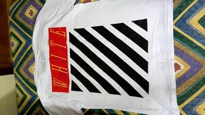 off-white 　オフホワイト　T シャツ 初期モデル　ストライプ　ボーダー　半袖　早期終了アリ