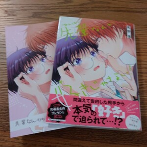 新刊!!極美品☆先輩なんか好きじゃない！/尾野凛/BL 漫画/アニメイト特典リーフレット☆