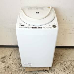 215＊中古品 2022年製 SHARP 8㎏ 電気洗濯乾燥機【ES-TX8F-W】 動作確認済み＊