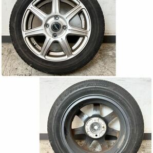 246＊中古品 2021年製 ブリジストン ECOPIA NH100C 155/65R14 75H zart ホイール 14×4.5J タイヤ ４本セット 現状品＊の画像3