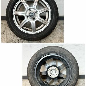 246＊中古品 2021年製 ブリジストン ECOPIA NH100C 155/65R14 75H zart ホイール 14×4.5J タイヤ ４本セット 現状品＊の画像2