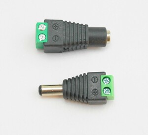 LEDテープライト 用 DCコネクター オス メス 5.5 × 2.1mm DCジャック 変換 アダプター