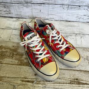 Q554 コンバース オールスター レトロトロピカ 赤　CONVERSE スニーカー 26.5cm ローカット ALLSTAR レッド