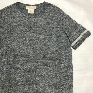 【美品】REMI RELIEFレミレリーフ リブラインサマーニット 日本製 L 半袖 ニットTシャツ サマーセーター ダークグレー