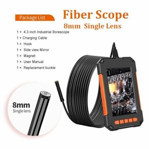 [ free shipping ] fibre scope, industry for inspection camera,200 ten thousand pixels full HD 1080p,4.3 -inch screen,IP68, waterproof, super high luminance 8 LED, inspection scope kk