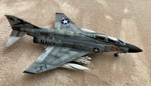 ファントムII 塗装済み完成品　童友社 1/72 凄! プラモデル No.1 アメリカ海軍 F-4J ショータイム100