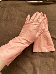 б/у резина перчатки розовый размер s