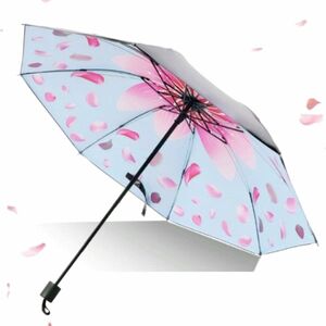 晴雨兼用折り畳み傘 日傘 花柄 UVカット 紫外線カット B