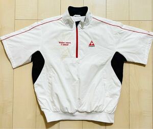 美品　le coq sportif GOLF COLLECTION　ルコック ゴルフ　中綿入り　半袖　ゴルフウェア　レインウェア　メンズ　Lサイズ　デサント