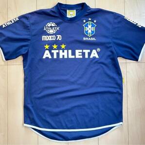 ATHLETA アスレタ MEXICO70 サッカー ブラジル代表 プラクティスシャツ ゲームシャツ ユニフォーム メンズ Mサイズ フットサルの画像1