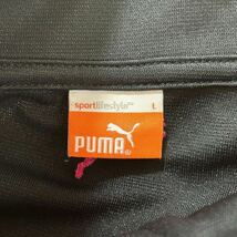PUMA　プーマ　ジップアップ　トレーニングウェア　ジャージ　刺繍ロゴ　レディース　Lサイズ　ブラック_画像4