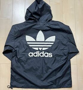 希少　レア　90s　adidas originals　アディダス オリジナルス　ナイロンジャケット　ウィンドブレーカー　ブラック　メンズ　O-XOサイズ