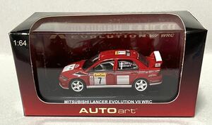 オートアート 1/64 三菱ランサーWRC No.7 F.デルクール 2002 WRC ラリーモンテカルロ