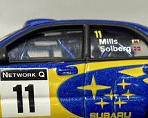 オートアート 1/64 スバルNEW AGE インプレッサWRC No.11 P.ソルベルグ/P.ミルズ 2002 ラリー オブ グレートブリテン 優勝_画像9