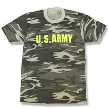 迷彩Tシャツ U.S.ARMY カーキ・グレー×蛍光イエロー【半袖】 M・アーミー 軍物 アメリカ陸軍 ｔシャツ サバゲー サバイバルゲーム メンズ_画像2