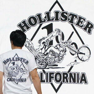 ホリスターカリフォルニア(半袖Tシャツ)Mサイズ 白 JUNK SHOP・ジャンクショップ/バイカーTシャツ・HOLLISTER CALIFORNIA