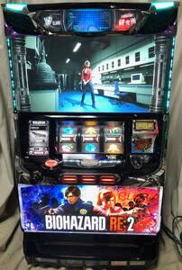 SバイオハザードRE：2 XB【アデリオン】 （コイン不要機取付済）スロット実機 家庭用電源対応機