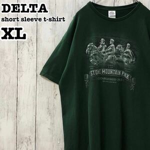 デルタ US アメリカ古着 ストーン マウンテン パーク プリント 半袖Tシャツ XL