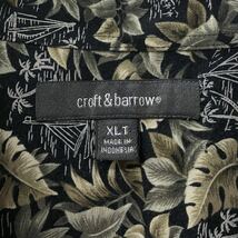 croft&barrow US アメリカ古着 総柄 ヨット ボタニカル 半袖アロハシャツ XL_画像7