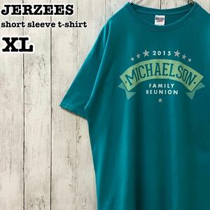 ジャージーズ US アメリカ古着 英字 プリント 半袖Tシャツ XL