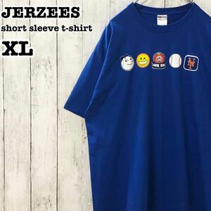 ジャージーズ US アメリカ古着 MLB ニューヨーク・メッツ ダンキンドーナツ 両面プリント 半袖Tシャツ XL